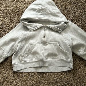 Scuba Half-Zip Cropped Hoodie